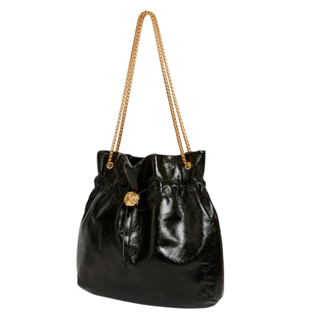 Megoha Elegant Black Drawstring Shoulder Bag